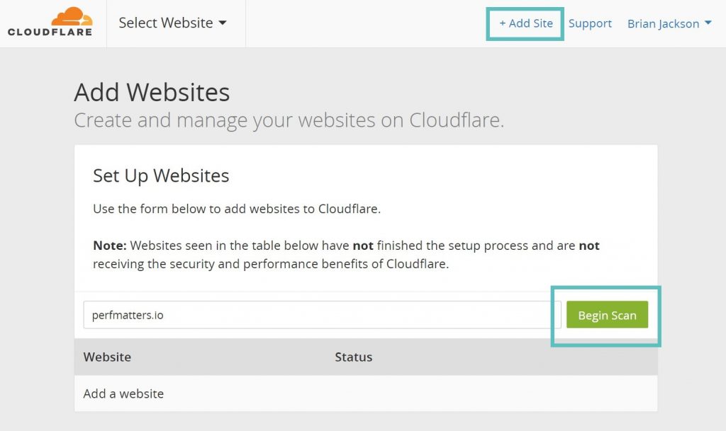 نحوه اضافه کردن سایت در CloudFlare اضافه کردن سایت در CloudFlare